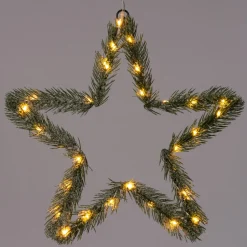 Intratuin Weihnachtsdeko Stern mit 30 LEDs warmweiß D 40 cm| Weihnachtssterne|Weihnachtsdeko Zum Aufhängen