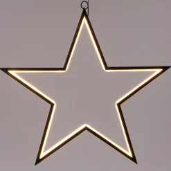 Intratuin Weihnachtsdeko Stern mit 132 LEDs warmweiß 34 x 32 x 2 cm| Weihnachtsdeko Zum Aufhängen|Weihnachtssterne