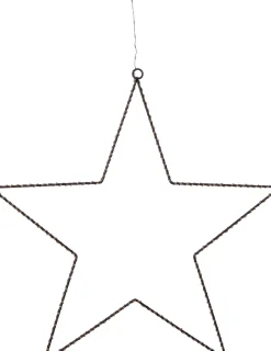 Intratuin Weihnachtsdeko Stern schwarz mit 300 LEDs warmweiß D 56 cm| Weihnachtsdeko Zum Aufhängen|Weihnachtssterne