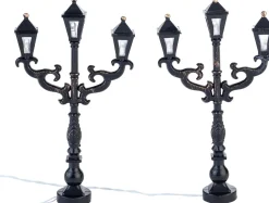 Intratuin Weihnachtsdorf Laternen mit LED Beleuchtung H 11 cm 2 St.| Weihnachtsdorf Beleuchtung