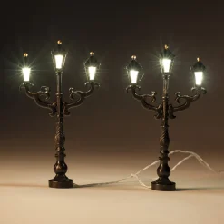 Intratuin Weihnachtsdorf Laternen mit LED Beleuchtung H 11 cm 2 St.| Weihnachtsdorf Beleuchtung