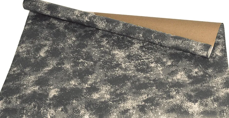 Intratuin Weihnachtsdorf Untergrund Papier grau / schwarz 60 x 200 cm| Weihnachtsdorf Untergrund