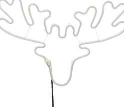Intratuin Weihnachtsleuchte Neon Elch mit LED Beleuchtung 62 x 42 x 2 cm warmweiß| Weihnachtsleuchten