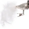 Intratuin Weihnachtsschmuck Vogel mit Clip 18 cm silber| Weihnachtskugeln & -Anhänger