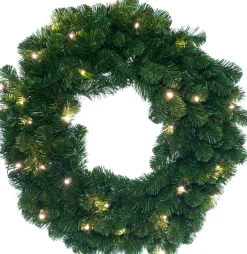 Intratuin Winterberg Weihnachts- / Adventskranz künstlich mit LED-Beleuchtung D 50 cm| Weihnachtskränze