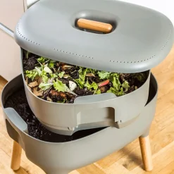 Intratuin Wurmkomposter beige 50,5 x 38 x 60,5 cm| Pflanzerde & Substrat|Komposterde