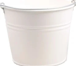 Intratuin Zinc Collection Zinkeimer Elena creme D 23 H 18 cm| Blumentöpfe & Pflanzgefäße