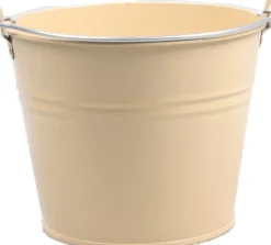 Intratuin Zinc Collection Zinkeimer Elena beige D 23 H 18 cm| Blumentöpfe & Pflanzgefäße