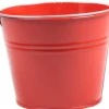Intratuin Zinc Collection Zinkeimer Elena rot D 23 H 18 cm| Blumentöpfe & Pflanzgefäße