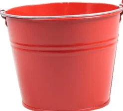 Intratuin Zinc Collection Zinkeimer Elena rot D 23 H 18 cm| Blumentöpfe & Pflanzgefäße