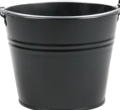 Intratuin Zinc Collection Zinkeimer Elena schwarz D 23 H 18 cm| Blumentöpfe & Pflanzgefäße