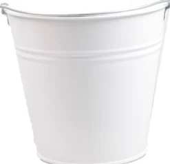 Intratuin Zinc Collection Zinkeimer Janne weiß 24,5 x 24,5 x 23 cm| Blumentöpfe & Pflanzgefäße