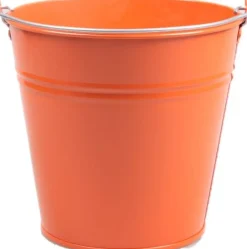 Intratuin Zinc Collection Zinkeimer Janne oranje 24,5 x 24,5 x 23 cm| Blumentöpfe & Pflanzgefäße