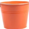 Intratuin Zinc Collection Zinkeimer Elena orange D 23 H 18 cm| Blumentöpfe & Pflanzgefäße